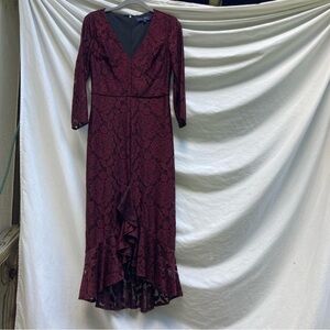 Rachel Rachel Roy dark red lace formal dress, size 0